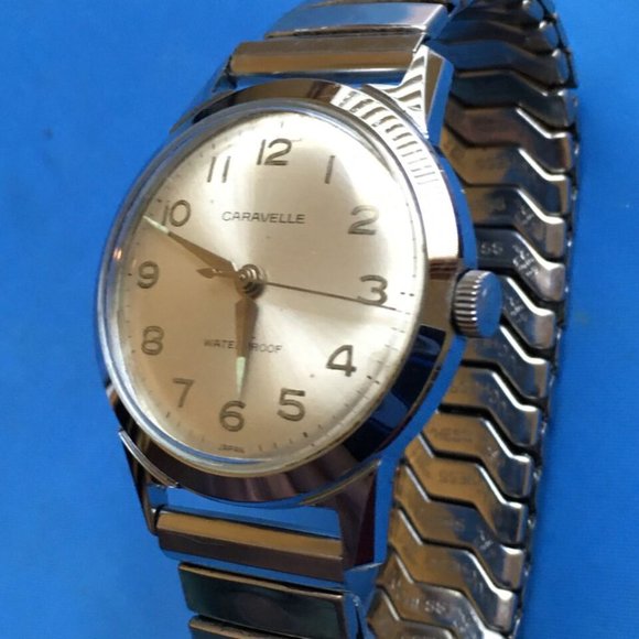 Vintage 1965 Caravelle Bulova M6 Waterproof Men's Watch Hand Wind runs - Picture 2 of 11